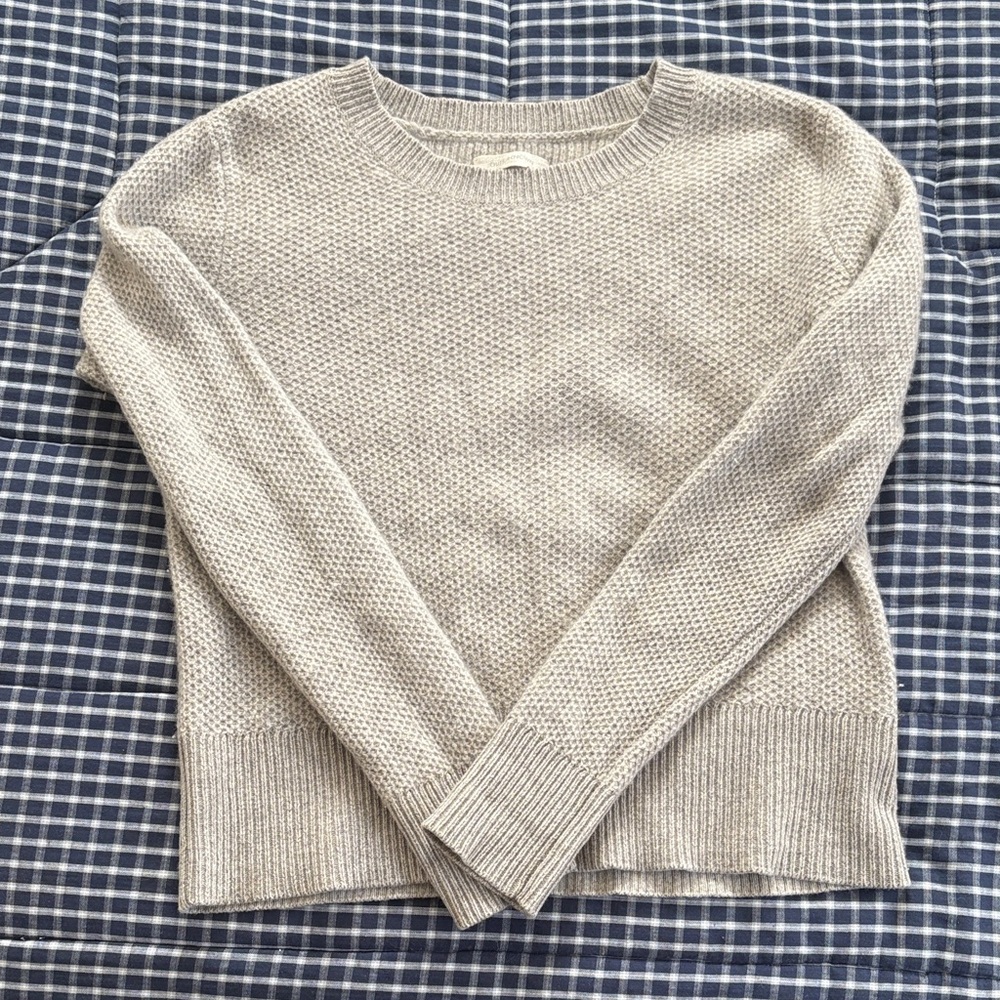 Outerknown Cashmere Waffle Crew Neck Sweater